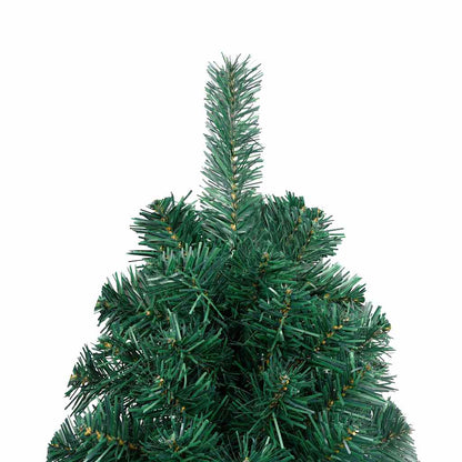 Artificial Half Pre-lit Christmas Tree with Ball Set Green 210 cm