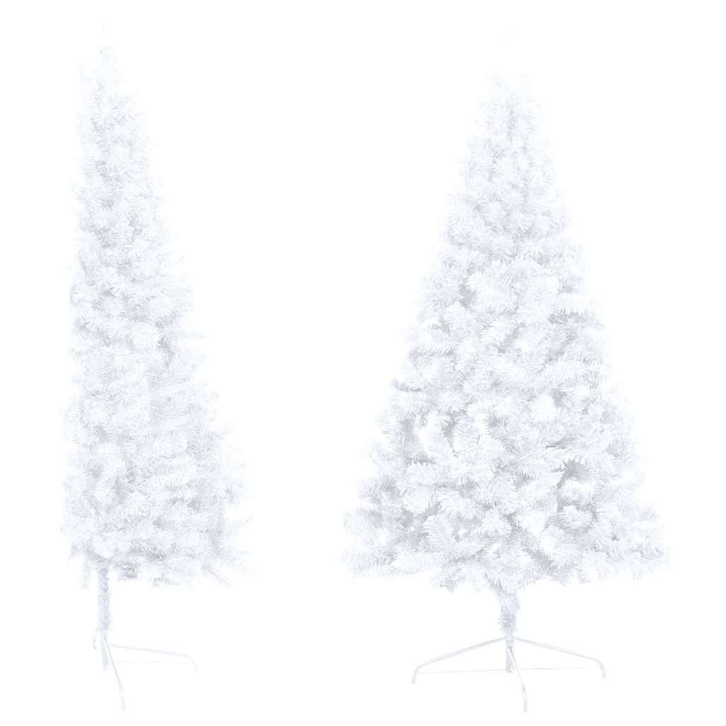 Artificial Half Pre-lit Christmas Tree with Ball Set White 180 cm