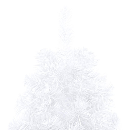 Artificial Half Pre-lit Christmas Tree with Ball Set White 180 cm