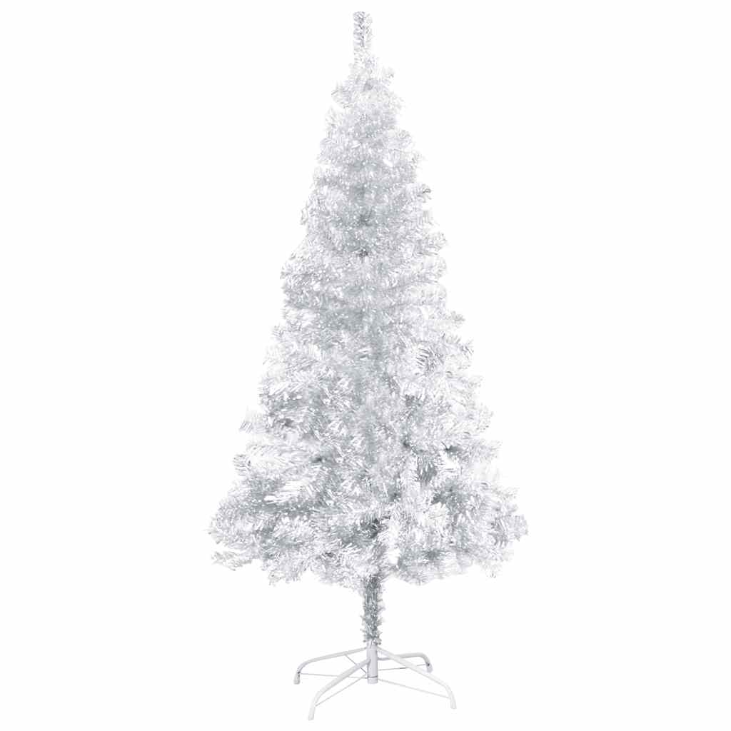 Artificial Pre-lit Christmas Tree with Ball Set Silver 120 cm PET