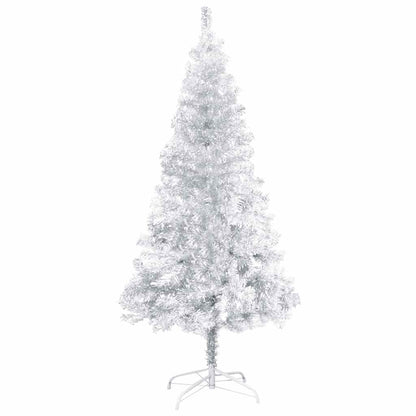 Artificial Pre-lit Christmas Tree with Ball Set Silver 120 cm PET