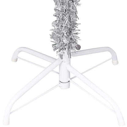 Artificial Pre-lit Christmas Tree with Ball Set Silver 240 cm PET