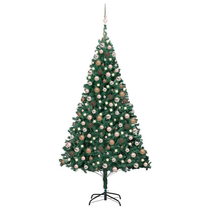 Artificial Pre-lit Christmas Tree with Ball Set Green 240 cm