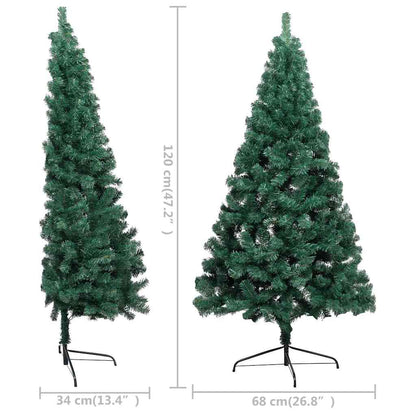 Artificial Half Pre-lit Christmas Tree with Ball Set Green 120 cm