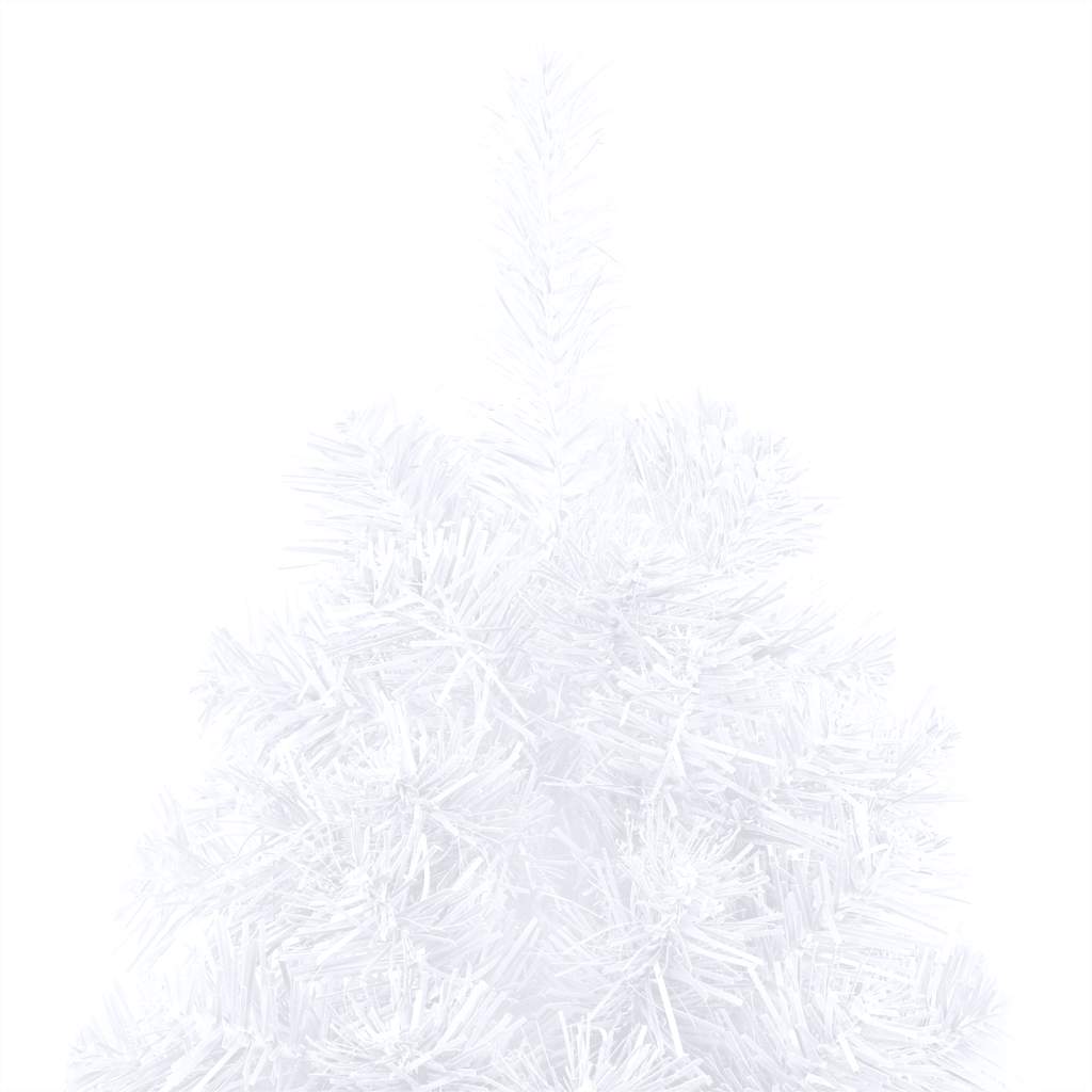 Artificial Half Pre-lit Christmas Tree with Ball Set White 150 cm