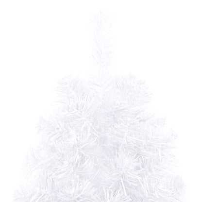 Artificial Half Pre-lit Christmas Tree with Ball Set White 180 cm