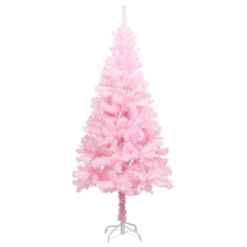 Artificial Pre-lit Christmas Tree with Ball Set Pink 150 cm PVC