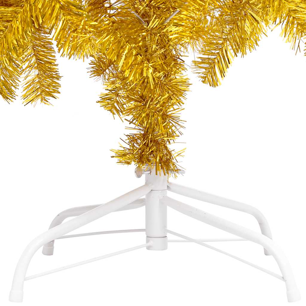 Artificial Pre-lit Christmas Tree with Ball Set Gold 120 cm PET