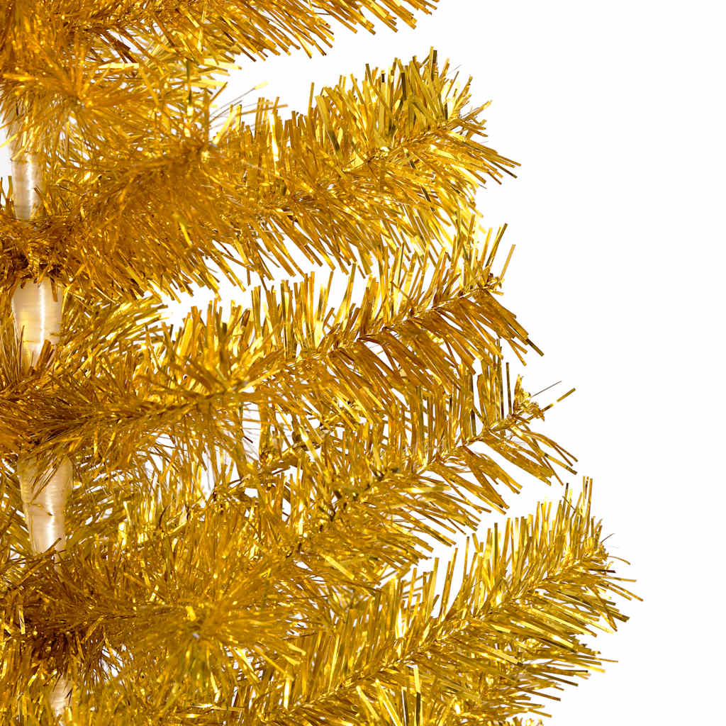 Artificial Pre-lit Christmas Tree with Ball Set Gold 150 cm PET