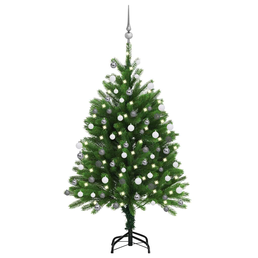 Artificial Pre-lit Christmas Tree with Ball Set 120 cm Green