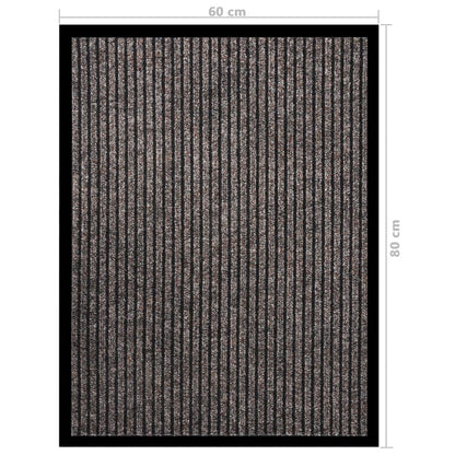 Doormat Striped Beige 60x80 cm