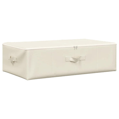 Storage Box Fabric 70x40x18 cm Cream