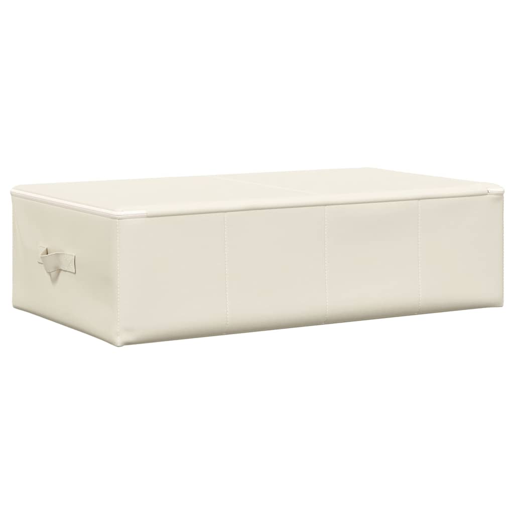 Storage Box Fabric 70x40x18 cm Cream