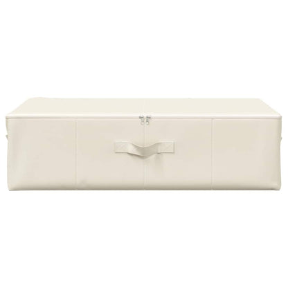 Storage Boxes 2 pcs Fabric 70x40x18 cm Cream