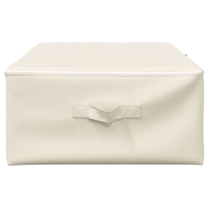 Storage Boxes 2 pcs Fabric 70x40x18 cm Cream
