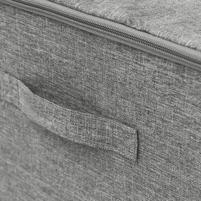 Storage Boxes 2 pcs Fabric 43x34x23 cm Grey