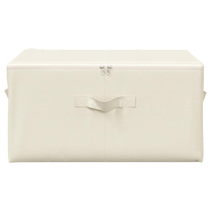 Storage Boxes 2 pcs Fabric 43x34x23 cm Cream
