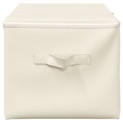 Storage Boxes 2 pcs Fabric 43x34x23 cm Cream