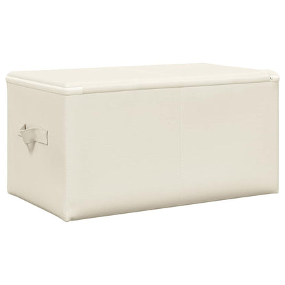 Storage Boxes 2 pcs Fabric 43x34x23 cm Cream