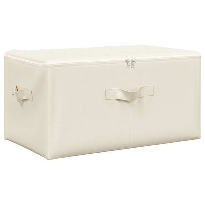 Storage Boxes 2 pcs Fabric 43x34x23 cm Cream