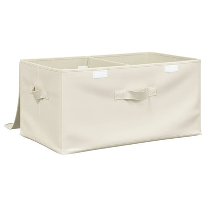 Storage Boxes 2 pcs Fabric 43x34x23 cm Cream