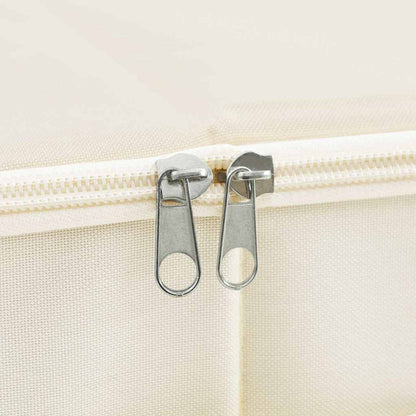 Storage Boxes 2 pcs Fabric 43x34x23 cm Cream