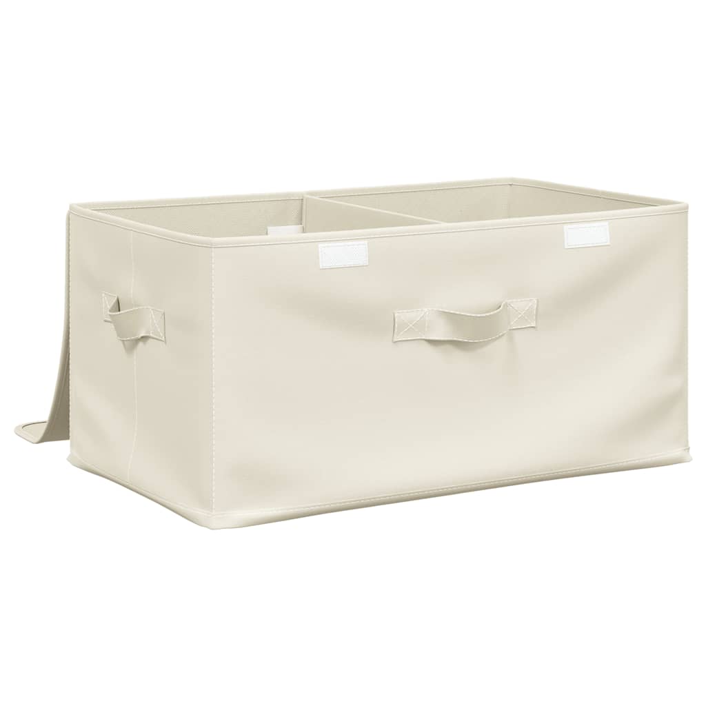 Storage Box Fabric 50x30x25 cm Cream