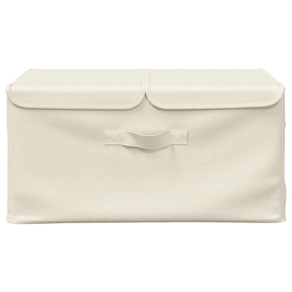 Storage Boxes 2 pcs Fabric 50x30x25 cm Cream