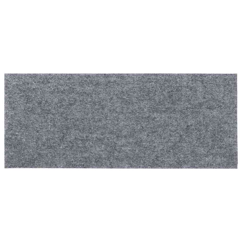 Stair Mats Self-adhesive 15 pcs 60x25 cm Light Grey Rectangular