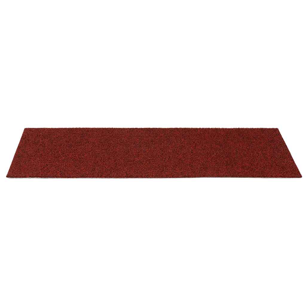 Stair Mats Self-adhesive 15 pcs 60x25 cm Bordeaux Red Rectangular