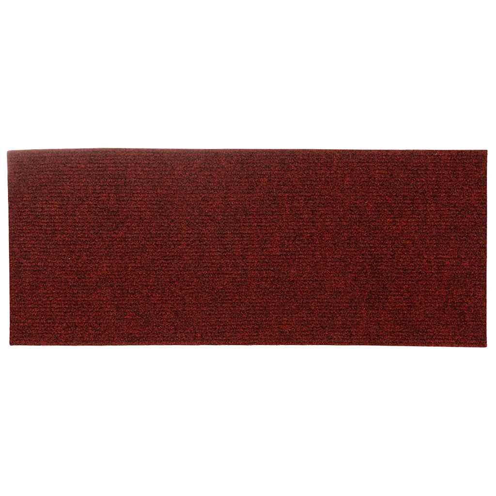 Stair Mats Self-adhesive 15 pcs 60x25 cm Bordeaux Red Rectangular