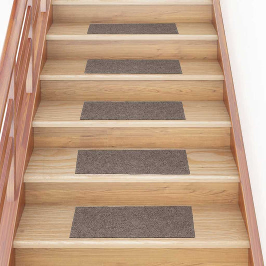 Stair Mats Self-adhesive 15 pcs 60x25 cm Beige Rectangular