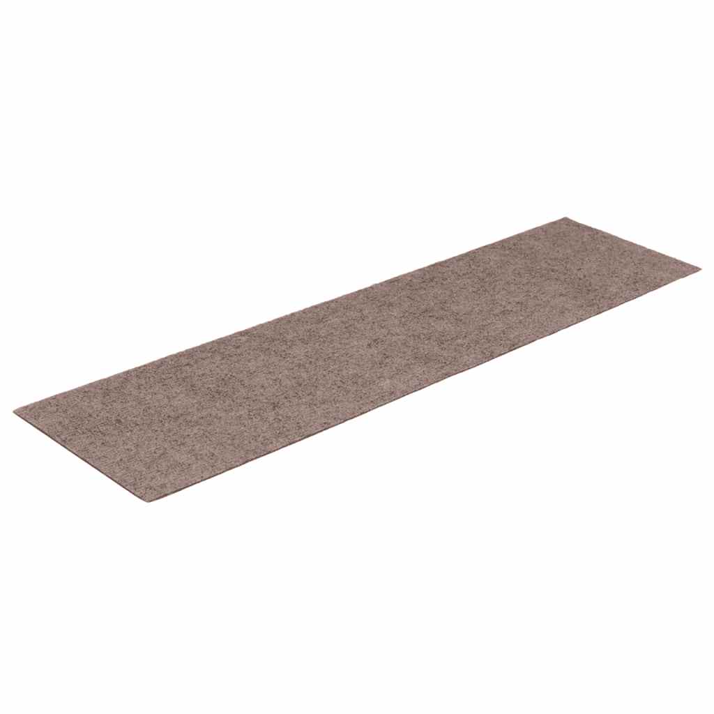 Stair Mats Self-adhesive 15 pcs 76x20 cm Light Brown Rectangular