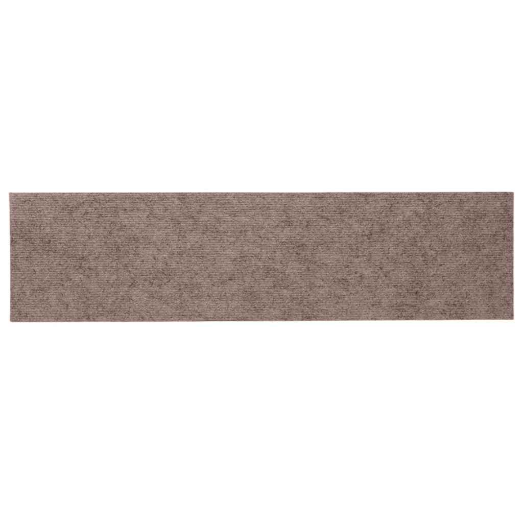 Stair Mats Self-adhesive 15 pcs 76x20 cm Light Brown Rectangular