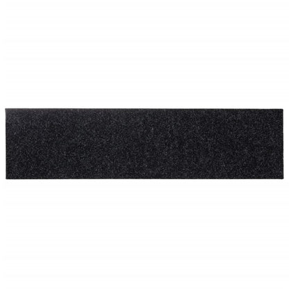 Stair Mats Self-adhesive 15 pcs 76x20 cm Black Rectangular