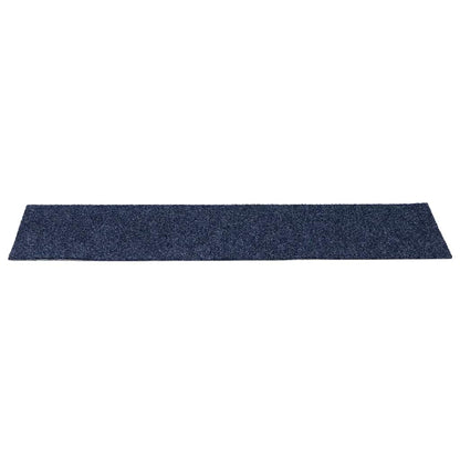 Stair Mats Self-adhesive 15 pcs 76x20 cm Grey Blue Rectangular