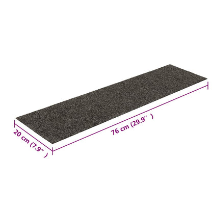 Stair Mats Self-adhesive 15 pcs 76x20 cm Anthracite Rectangular