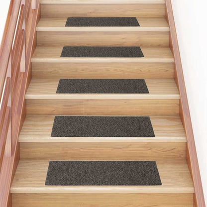 Stair Mats Self-adhesive 15 pcs 76x20 cm Anthracite Rectangular