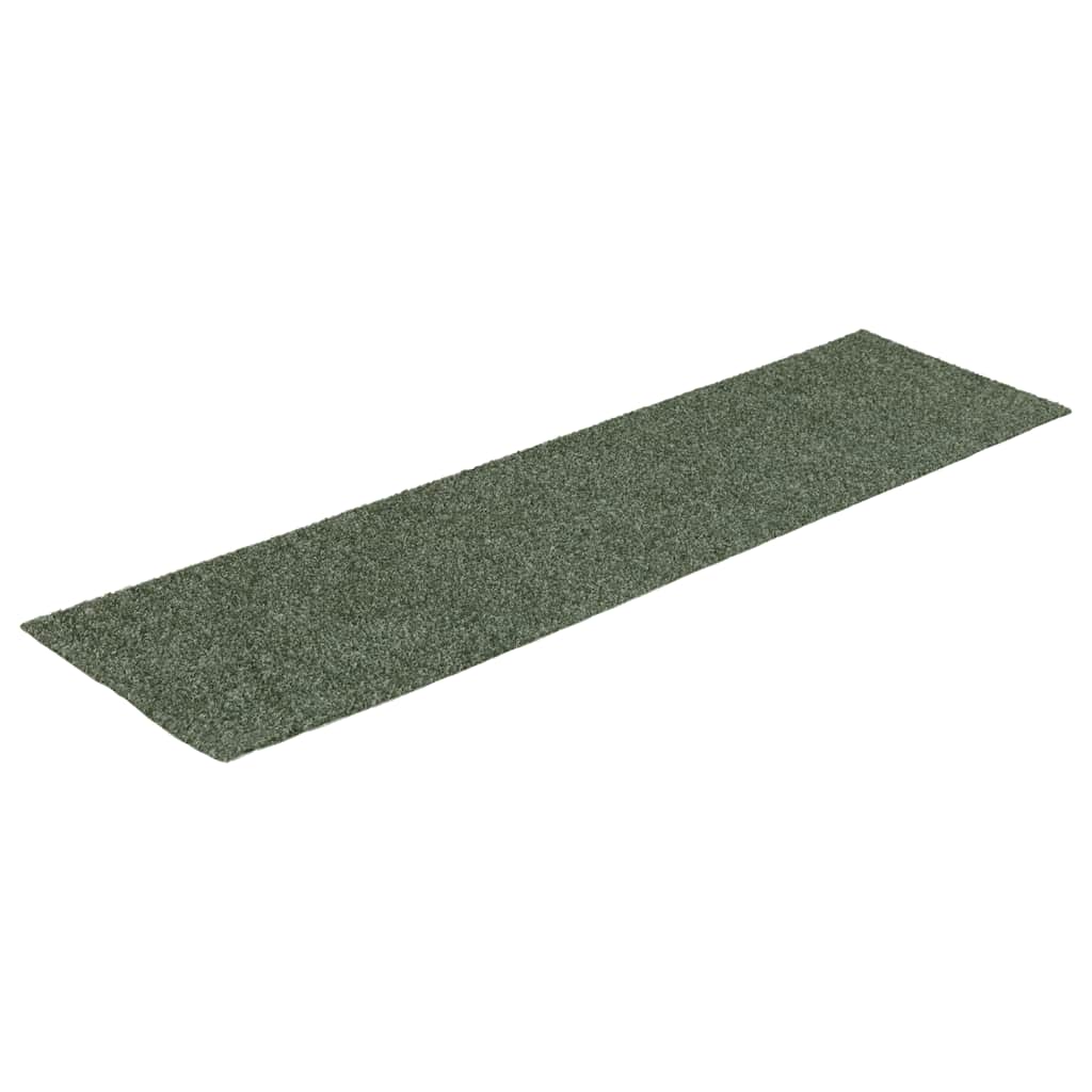 Stair Mats Self-adhesive 15 pcs 76x20 cm Green Rectangular