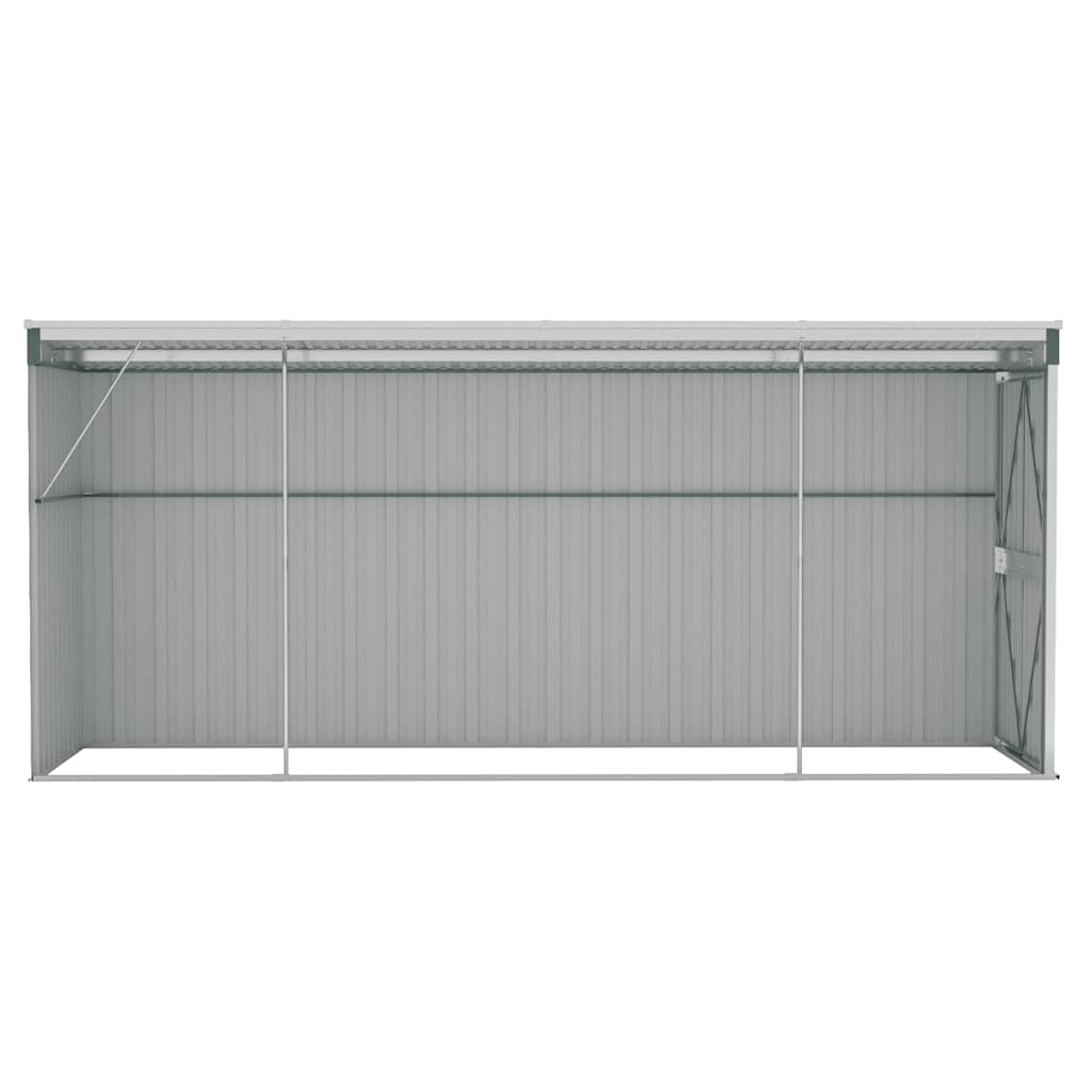 Wall-mounted Garden Shed Green 118x382x178 cm Galvanised Steel