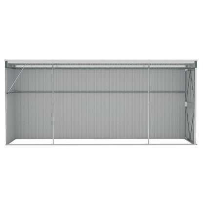 Wall-mounted Garden Shed Green 118x382x178 cm Galvanised Steel