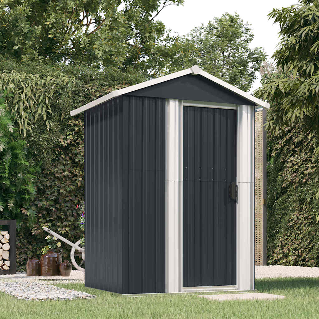Garden Shed Anthracite 126x97.5x177 cm Galvanised Steel
