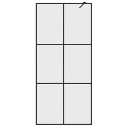 Walk-in Shower Wall with Clear ESG Glass 80x195 cm Black
