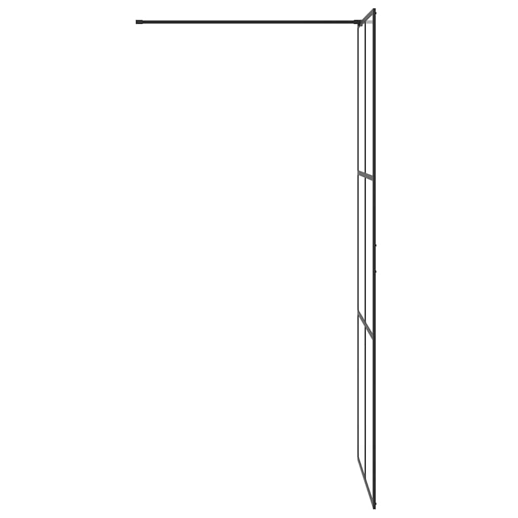Walk-in Shower Wall with Clear ESG Glass 80x195 cm Black