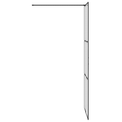 Walk-in Shower Wall with Clear ESG Glass 80x195 cm Black