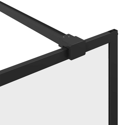 Walk-in Shower Wall with Clear ESG Glass 80x195 cm Black
