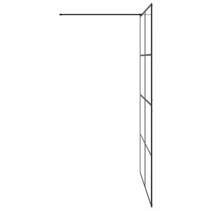 Walk-in Shower Wall with Clear ESG Glass 140x195 cm Black