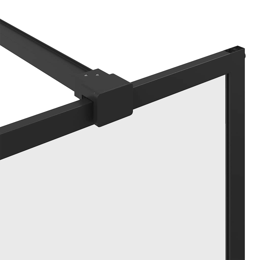 Walk-in Shower Wall with Clear ESG Glass 140x195 cm Black