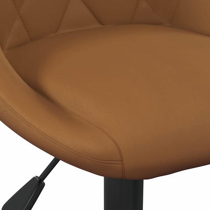 Swivel Dining Chairs 2 pcs Brown 46 x 44 x 77.5 cm Faux leather