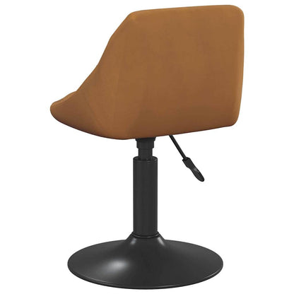 Swivel Dining Chairs 2 pcs Brown 46 x 44 x 77.5 cm Faux leather